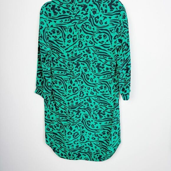 AMANDA UPRICHARD | REVOLVE Green & Black Animal Print Silk Dress Women’s Size M - Picture 8 of 8
